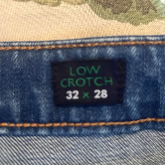 BENETTON JEANS Size 32 x 28 Classic Denim Low Crotch Stretch Cotton Distressed - Picture 8 of 16